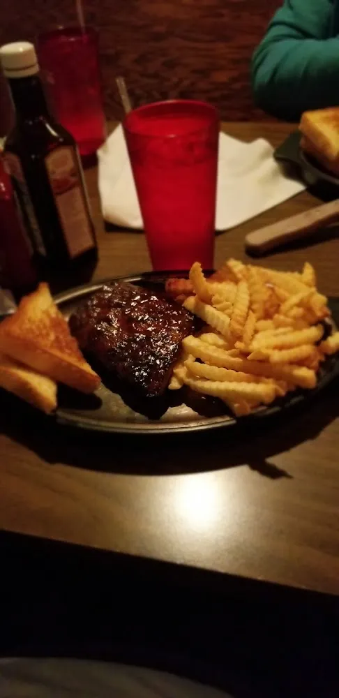 BBQ Ribs with French Fries and Texas Toast